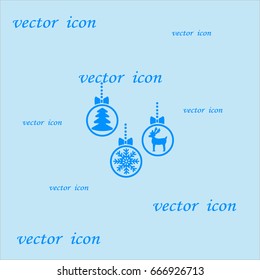 Christmas tree balls, icon