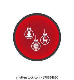 Christmas tree balls, icon