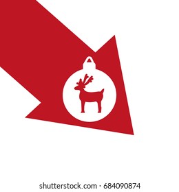Christmas tree balls, icon