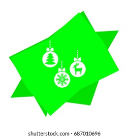 Christmas tree balls, icon