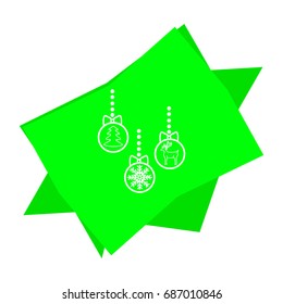 Christmas tree balls, icon