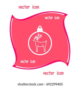Christmas tree balls, icon