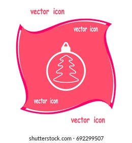Christmas tree balls, icon