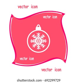 Christmas tree balls, icon