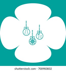 Christmas tree balls, icon