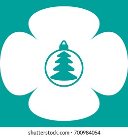 Christmas tree balls, icon