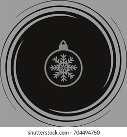 Christmas tree balls, icon