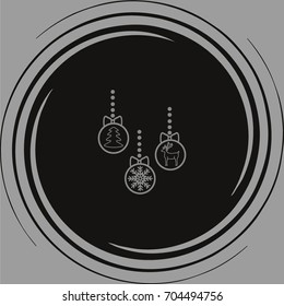 Christmas tree balls, icon