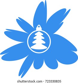 Christmas tree balls, icon