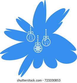 Christmas tree balls, icon