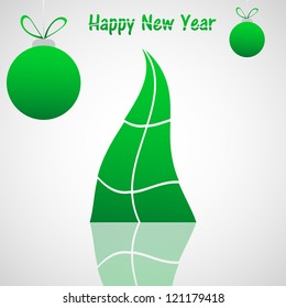 Christmas tree balls with space for text