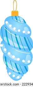 Christmas tree balls toy for decoration, new year design vector illustration.