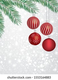 Christmas tree balls. vector illustration