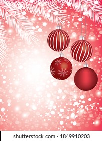 Bolas de árbol de Navidad. ilustración vectorial