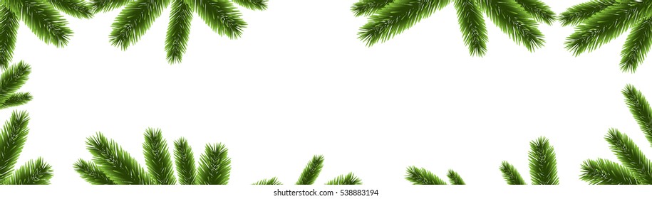 Christmas tree banner decoration vector 