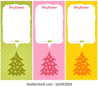 Christmas tree banner set