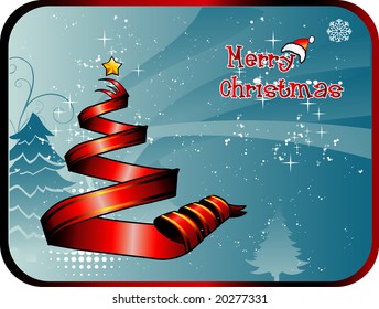 christmas tree banner vector