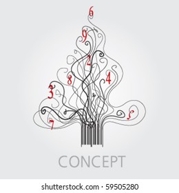 Christmas tree bar-code