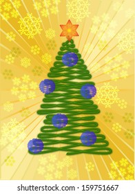 Christmas tree with bauble 