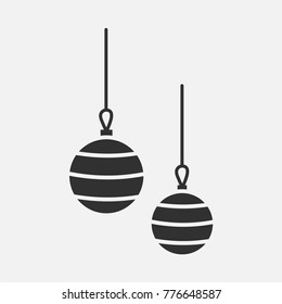 Christmas tree bauble decoration  icon illustration isolated vector sign symbol