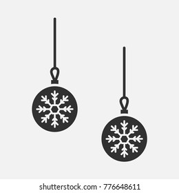 Christmas tree bauble decoration  icon illustration isolated vector sign symbol