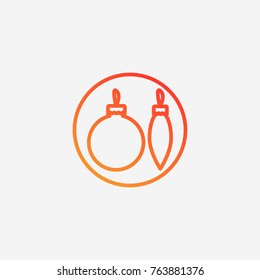  Christmas tree bauble decoration icon.gradient illustration isolated vector sign symbol