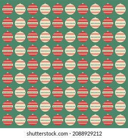 Christmas tree bauble illustration pattern