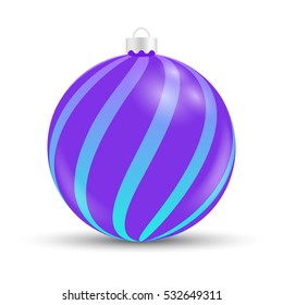 christmas tree bauble isolated on white background