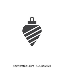 Christmas tree bauble vector icon. filled flat sign for mobile concept and web design. Xmas cone decoration simple solid icon. Symbol, logo illustration. Pixel perfect vector graphics