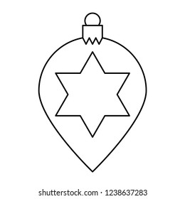 Christmas Tree Bauble. Vector Illustration.