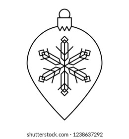 Christmas Tree Bauble. Vector Illustration.