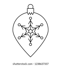 Christmas Tree Bauble. Vector Illustration.