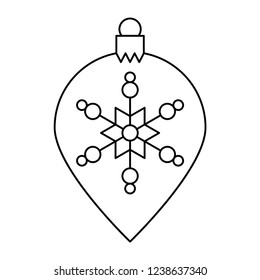 Christmas Tree Bauble. Vector Illustration.