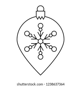 Christmas Tree Bauble. Vector Illustration.