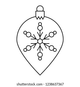 Christmas Tree Bauble. Vector Illustration.