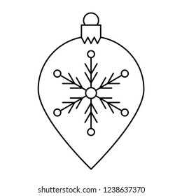 Christmas Tree Bauble. Vector Illustration.