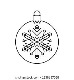 Christmas Tree Bauble. Vector Illustration.