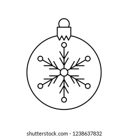 Christmas Tree Bauble. Vector Illustration.