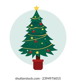 
Christmas tree with beautiful decorations