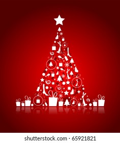 Christmas tree beautiful for your design