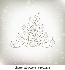 Christmas tree beautiful for your design