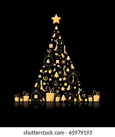 Christmas tree beautiful for your design