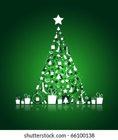 Christmas tree beautiful for your design