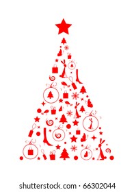 Christmas tree beautiful for your design