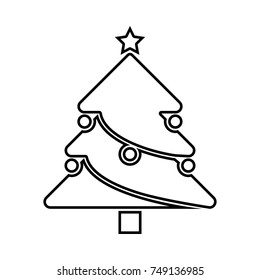 Christmas Tree black icon .