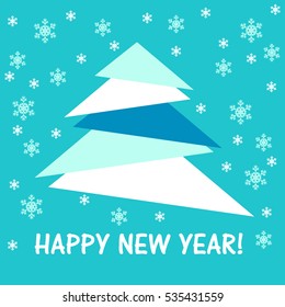Christmas tree blue