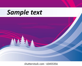 Christmas tree with blue background