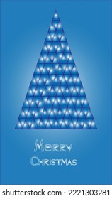 christmas tree blue gradient merry christmas