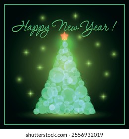 Christmas tree with bokeh effect