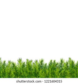 Christmas Tree Border With Gradient Mesh, Vector Illustration
